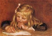 Pierre Renoir Coco Reading oil